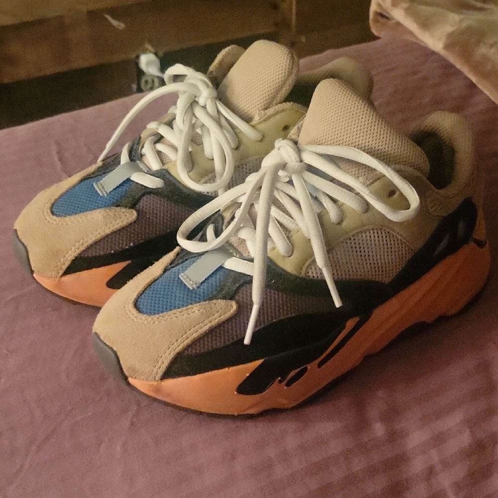 adidas Kids Sneakers in Blue, Tan, and Black